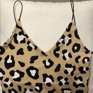 Crop top bodycon leopard cami